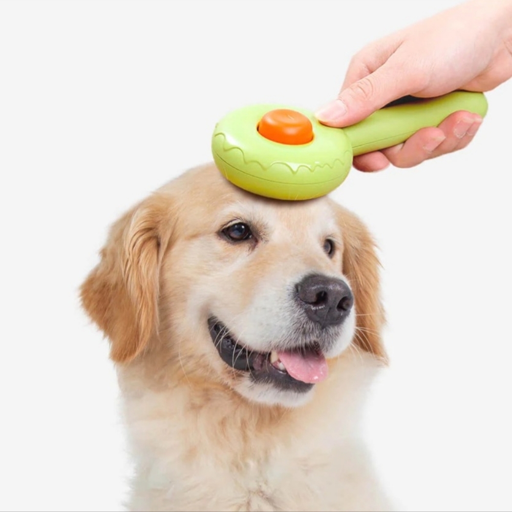 2/$25 - Donut Shaped Pet Brush For Dogs And Cats Easy One Click Clean/Empty